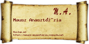 Mausz Anasztázia névjegykártya